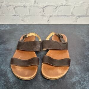 Olukai Hi'Ona Pa'i Sandals Brown Leather Size 7